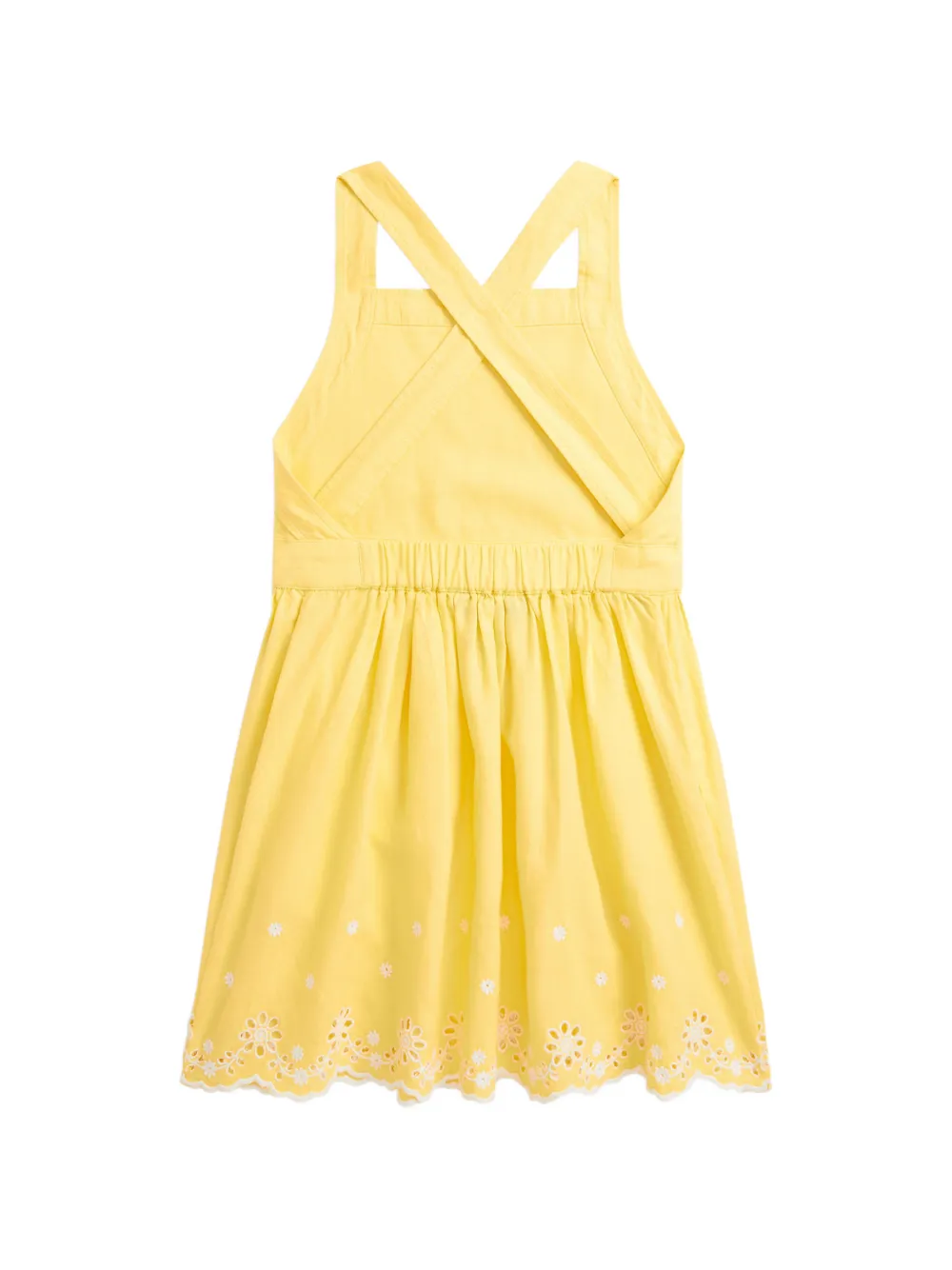 POLO RALPH LAUREN KIDS broderie-anglaise dress Geel
