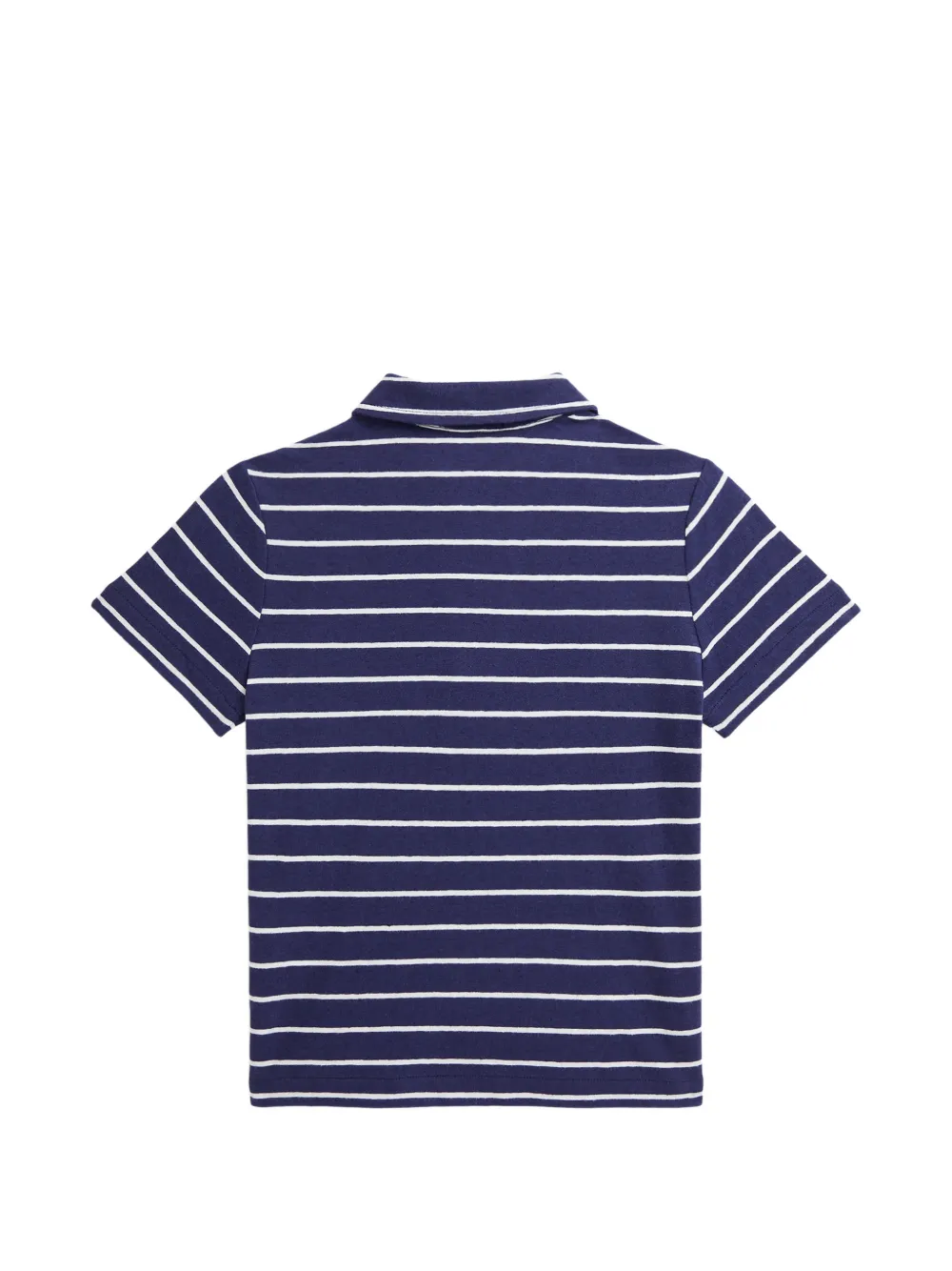 POLO RALPH LAUREN KIDS striped polo-collar T-shirt Blauw