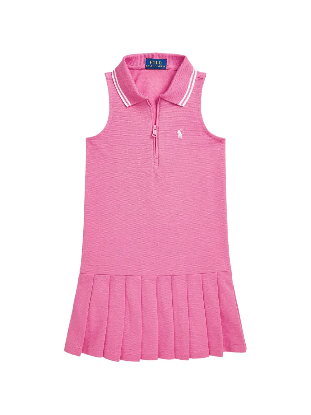 POLO RALPH LAUREN KIDS polo-collar sleeveless dress - Rosa
