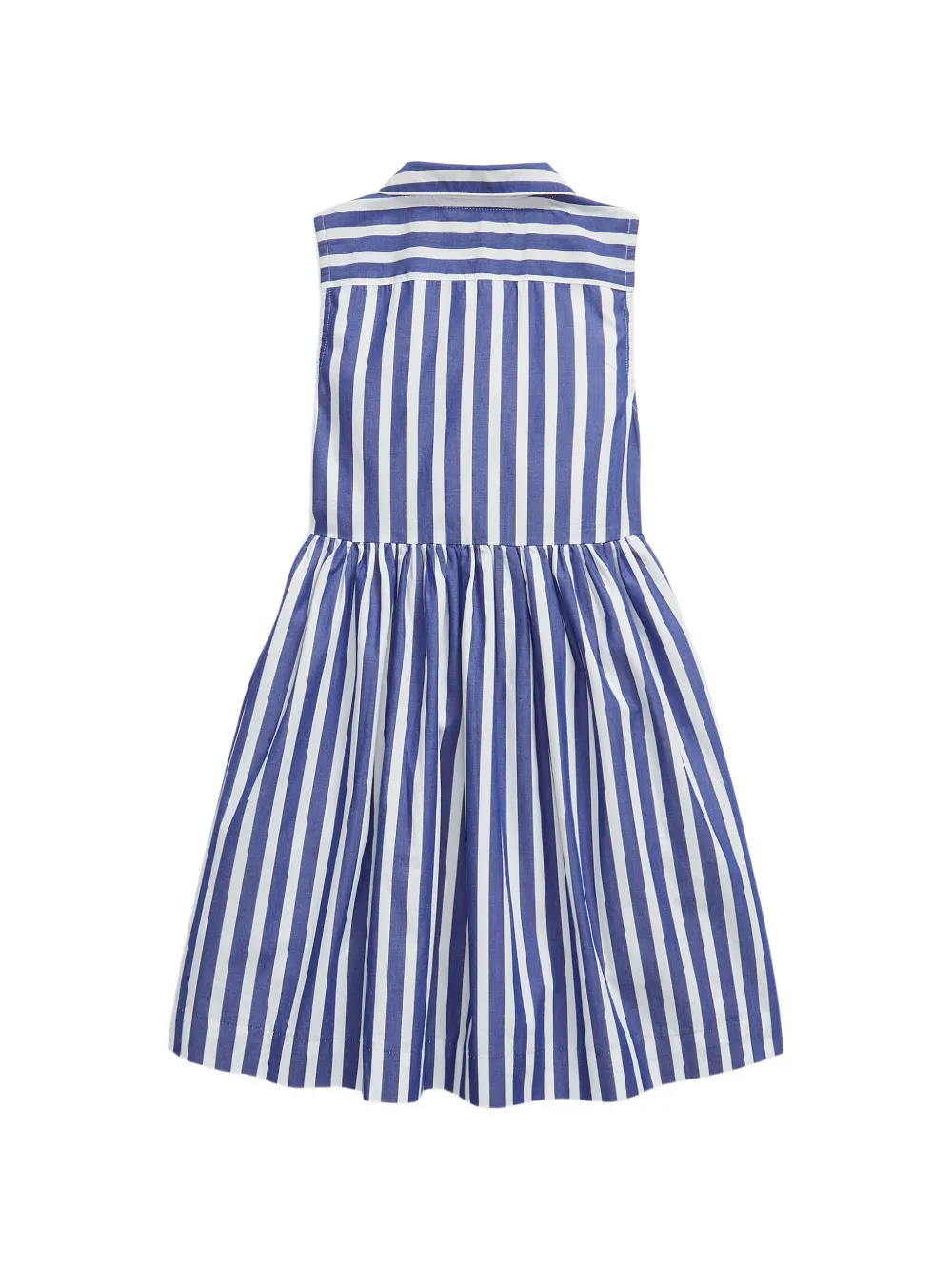 POLO RALPH LAUREN KIDS striped-pattern sleeveless dress Blauw