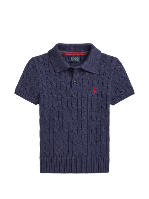 POLO RALPH LAUREN KIDS playera tipo polo en tejido de ochos