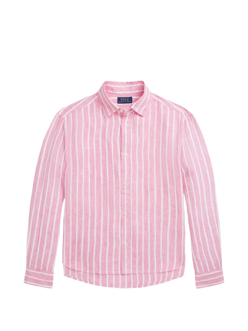 POLO RALPH LAUREN KIDS striped linen shirt - Rosa