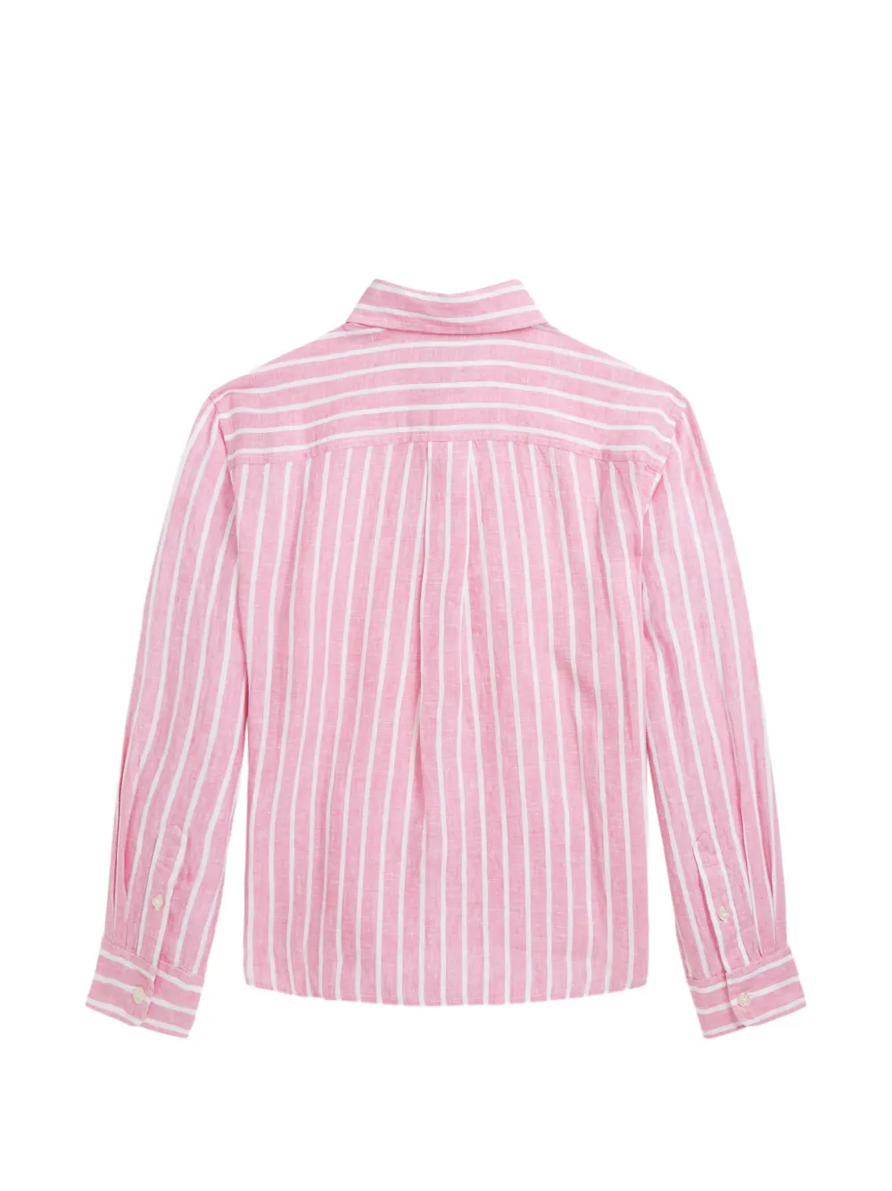 POLO RALPH LAUREN KIDS striped linen shirt Roze
