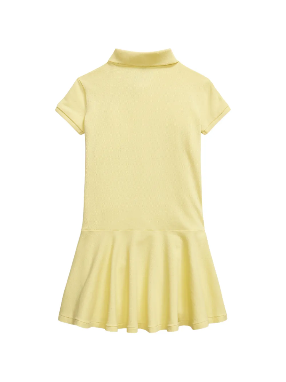 POLO RALPH LAUREN KIDS Pony-embroidered polo-collar dress Geel
