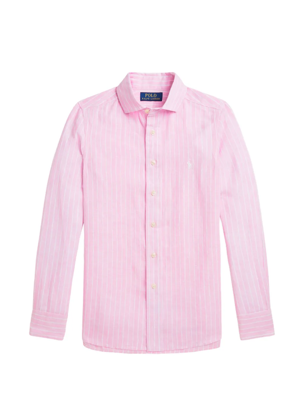 POLO RALPH LAUREN KIDS vertical-stripe shirt - Rosa