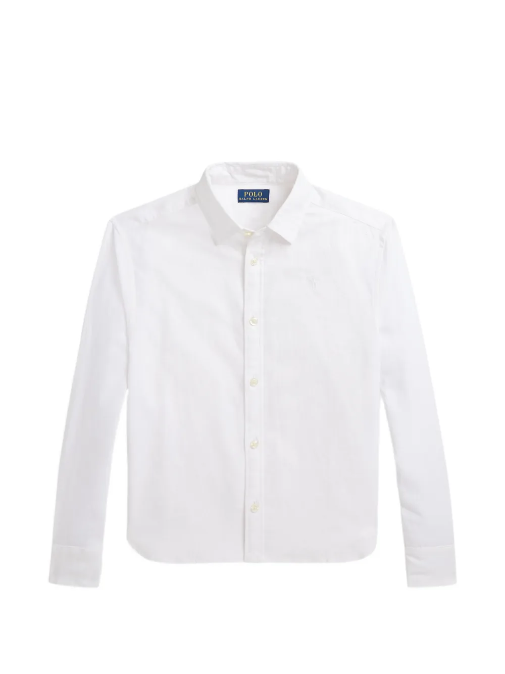 POLO RALPH LAUREN KIDS long-sleeve button-down shirt Wit