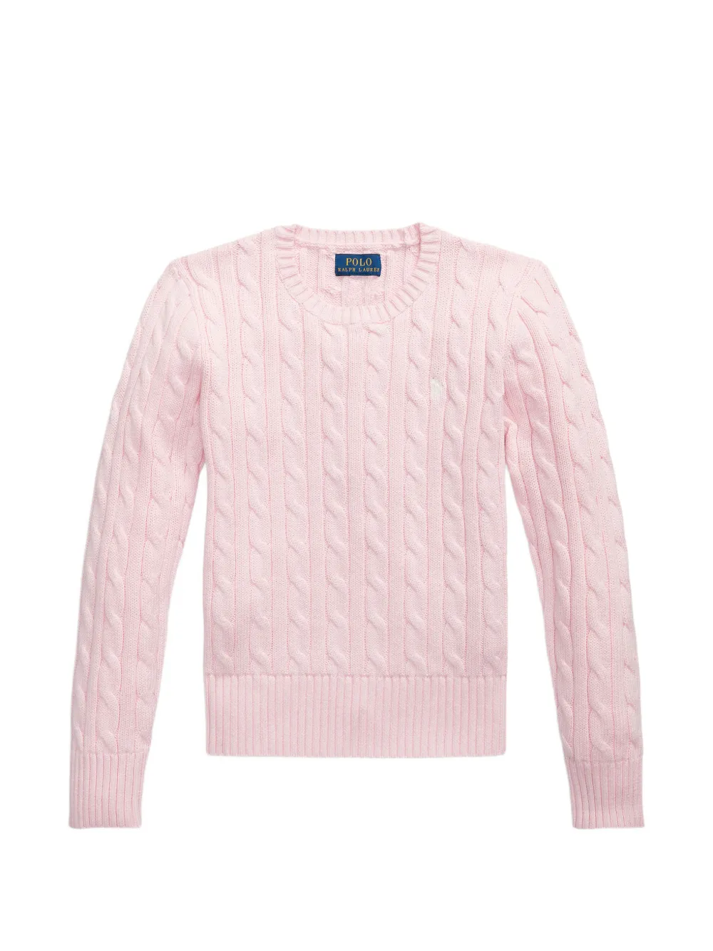 POLO RALPH LAUREN KIDS cable-knit cotton sweater - Rosa