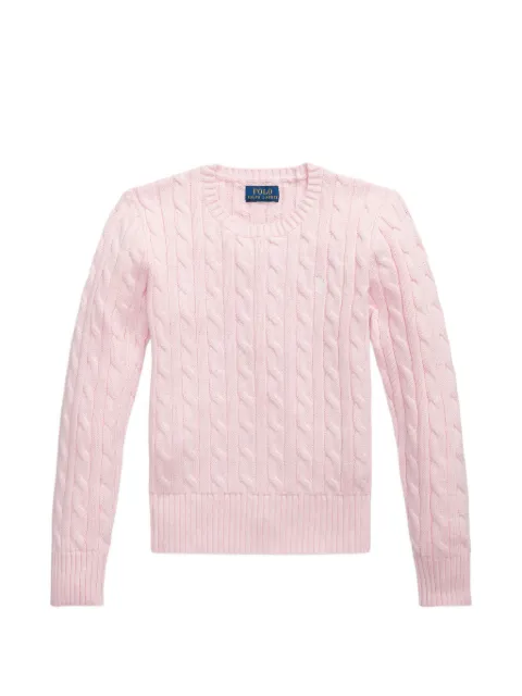 POLO RALPH LAUREN KIDS cable-knit cotton sweater