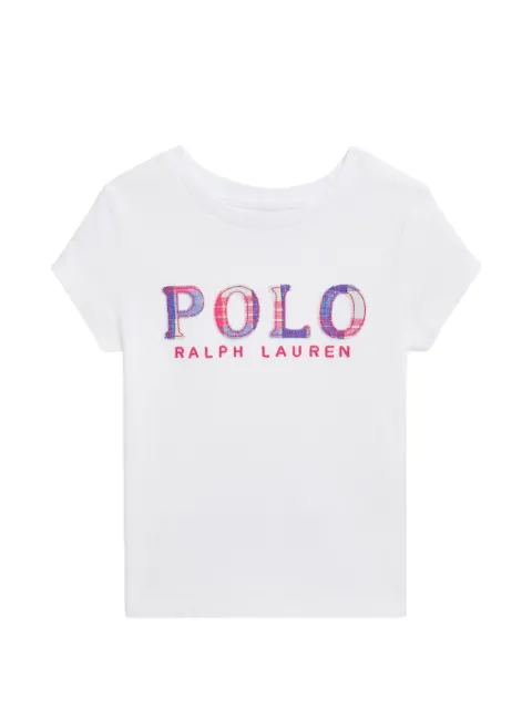 POLO RALPH LAUREN KIDS playera de algodón con logo estampado