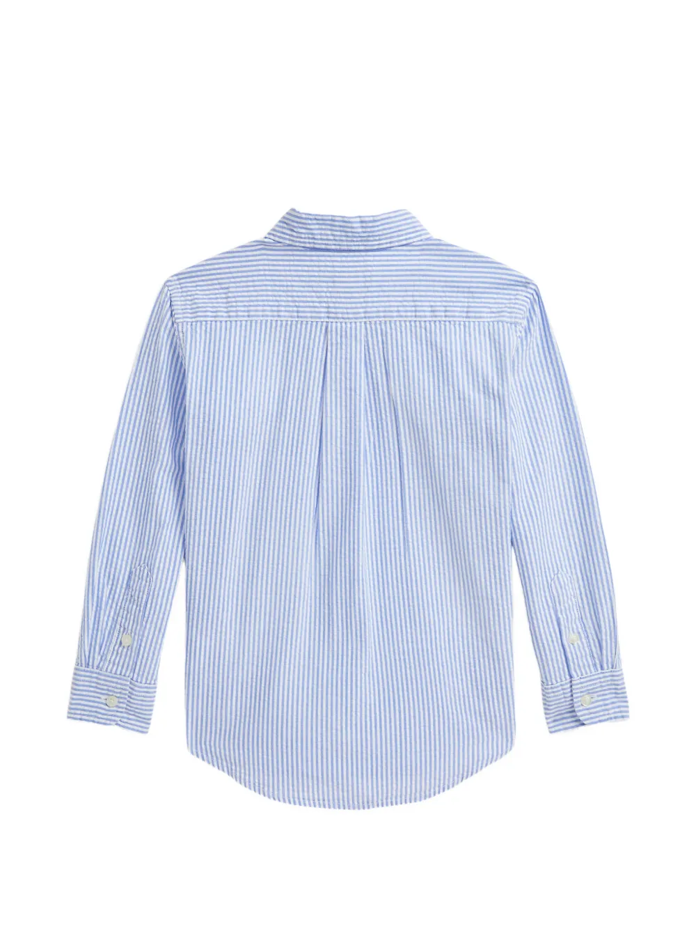 POLO RALPH LAUREN KIDS striped seersucker shirt Blauw