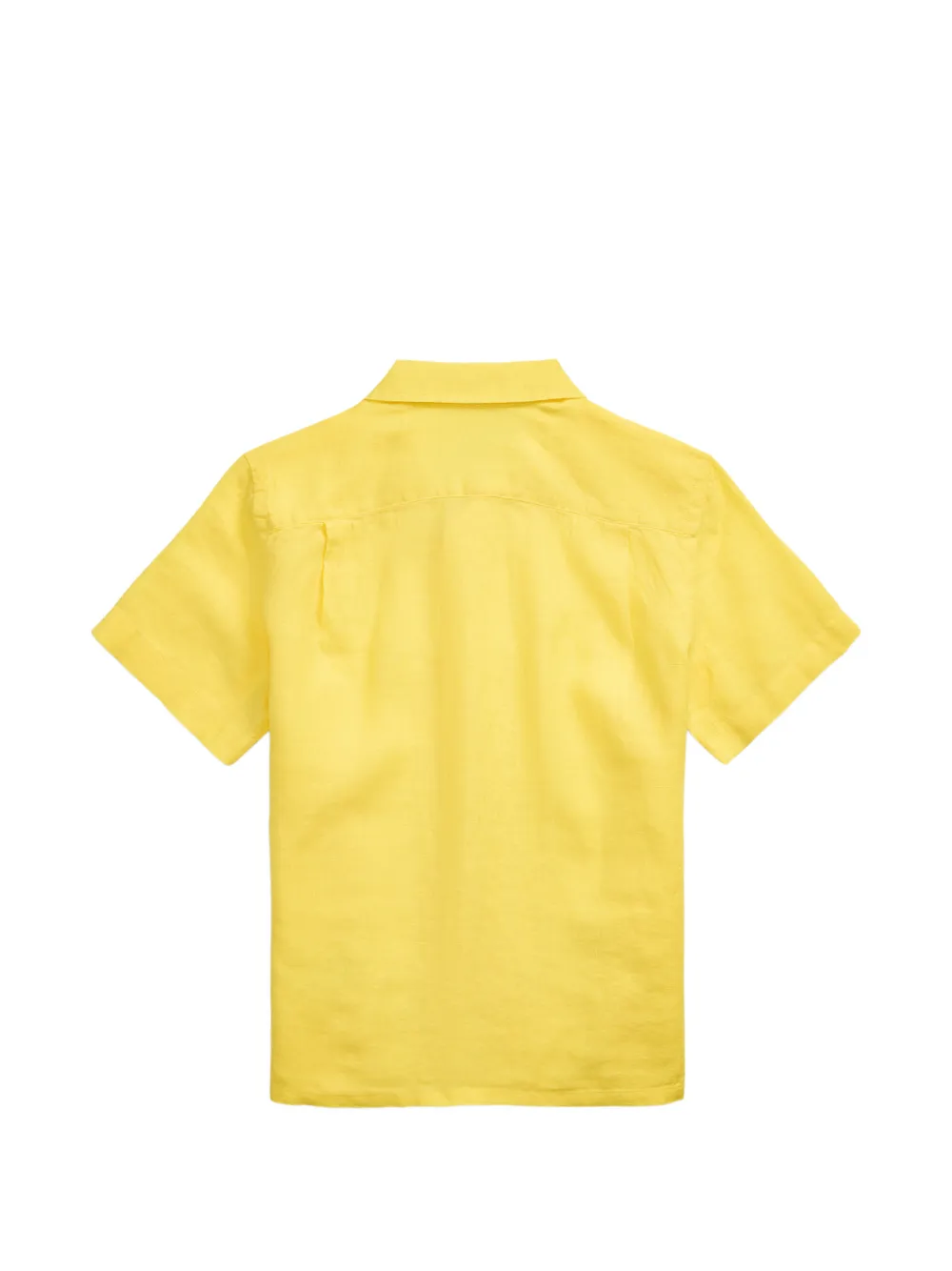 POLO RALPH LAUREN KIDS short-sleeve linen shirt Geel