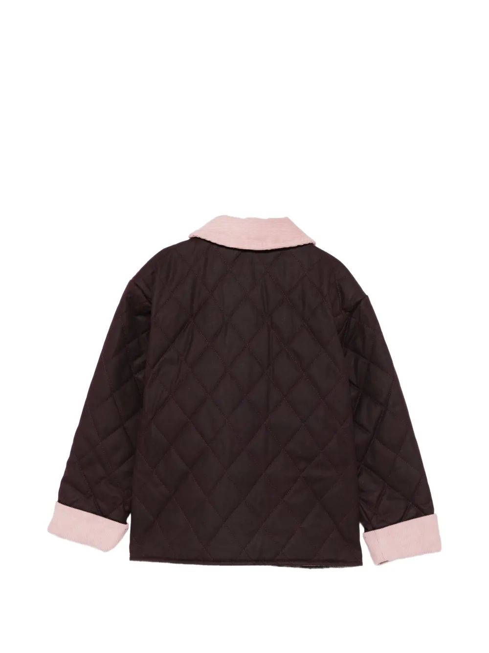MC2 Saint Barth Kids Margaux quilted corduroy-collar jacket Bruin