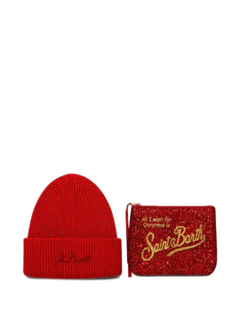 MC2 Saint Barth set de gorro con bordado Merry Christmas