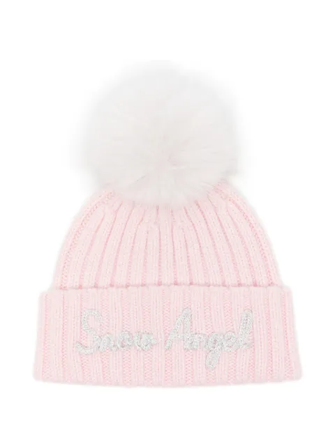 MC2 Saint Barth Kids pom-pom ribbed-knit beanie hat