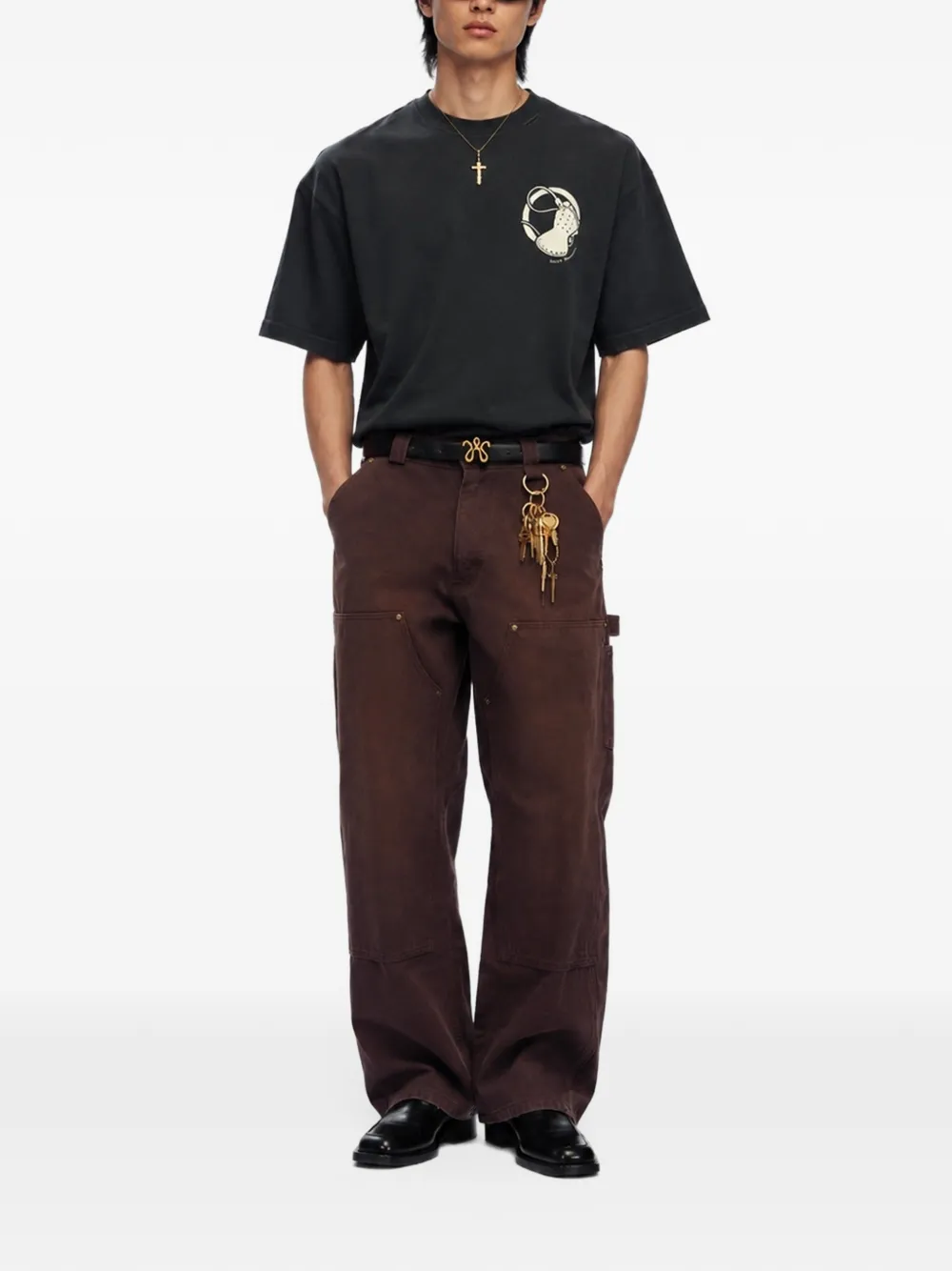Willy Chavarria Workwear Carpenter straight-leg jeans Bruin