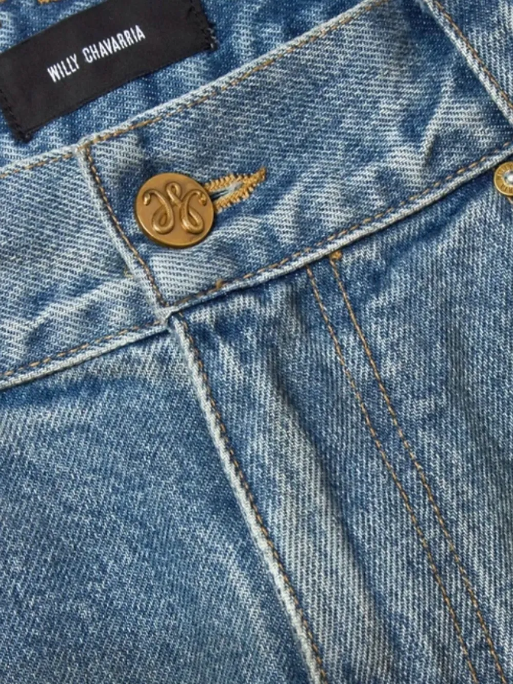 Willy Chavarria flared jeans Blauw