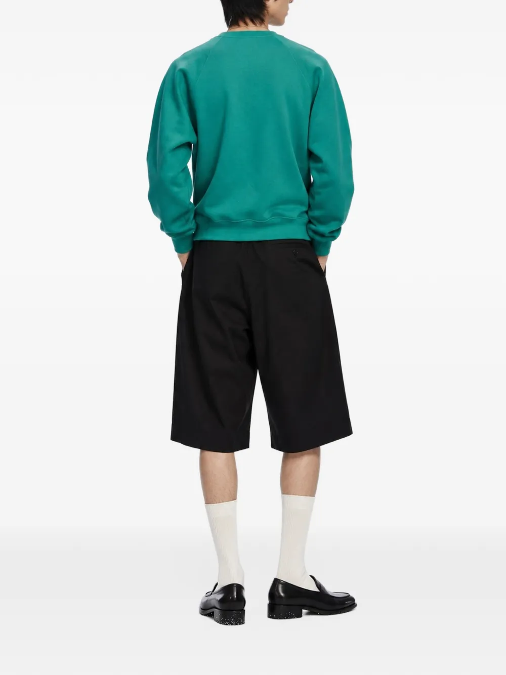 Willy Chavarria Snake-Crest raglan sweater Groen