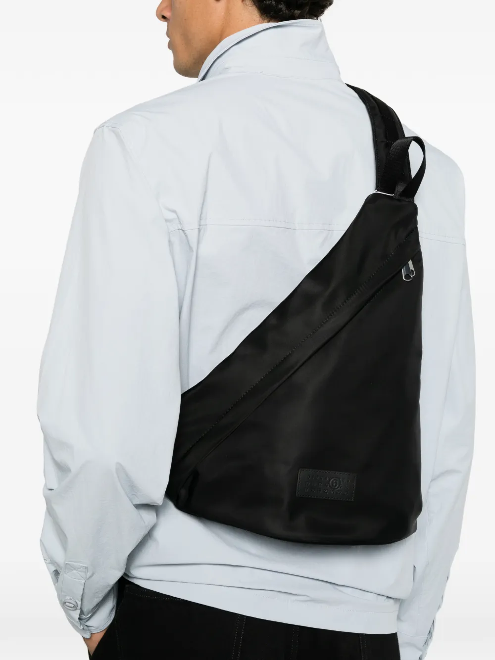 MM6 Maison Margiela logo-patch messenger bag Zwart