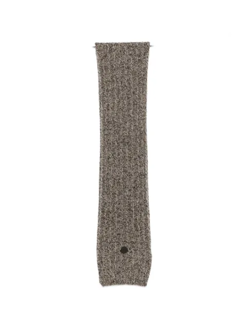 Moncler ribbed-knit logo-patch scarf