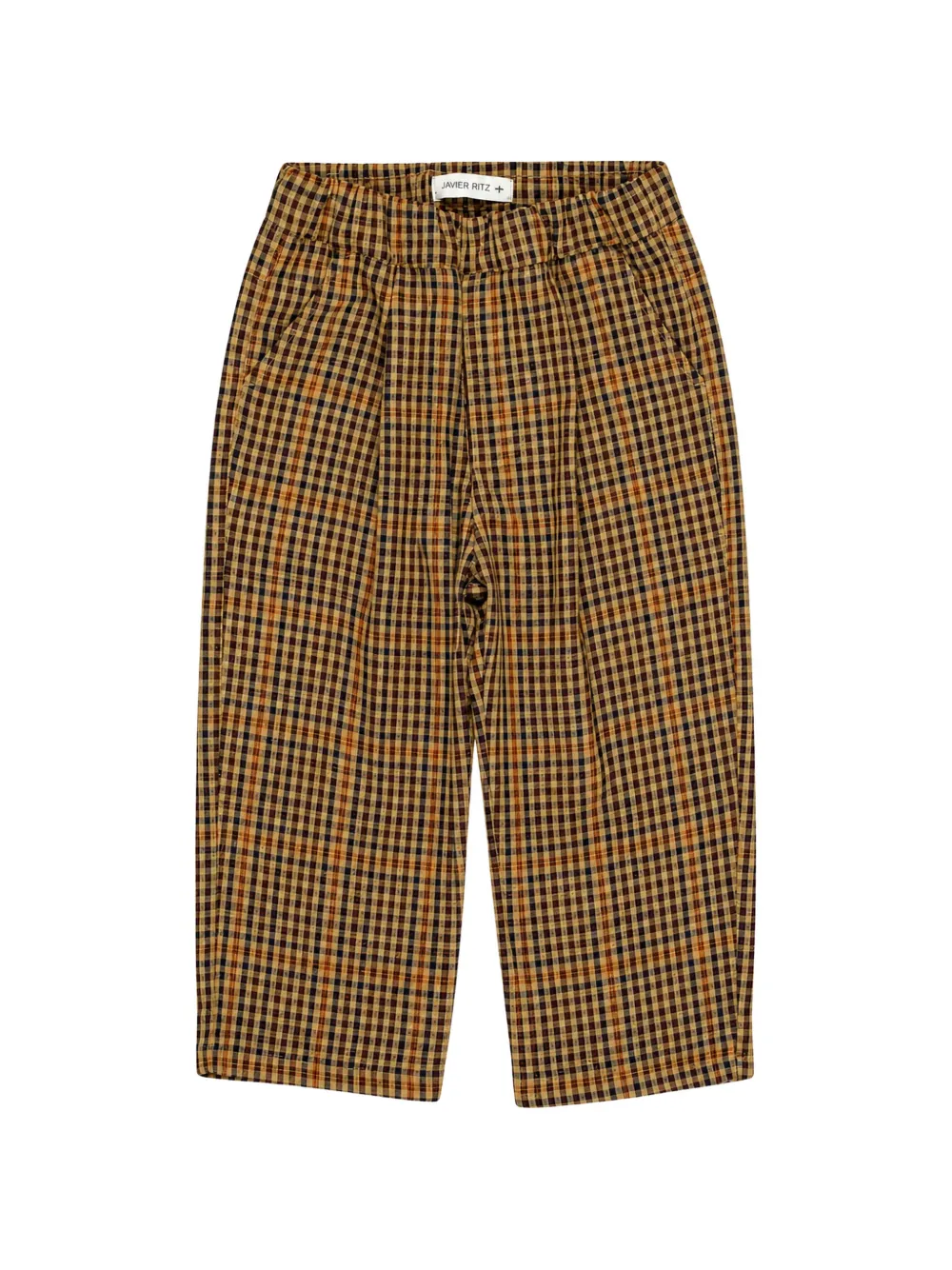 uel Ritz Kids check-pattern trousers Beige