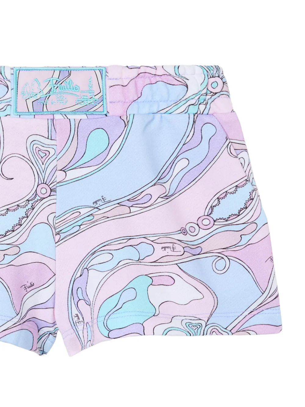 PUCCI Junior Orchidee-print jersey shorts Roze