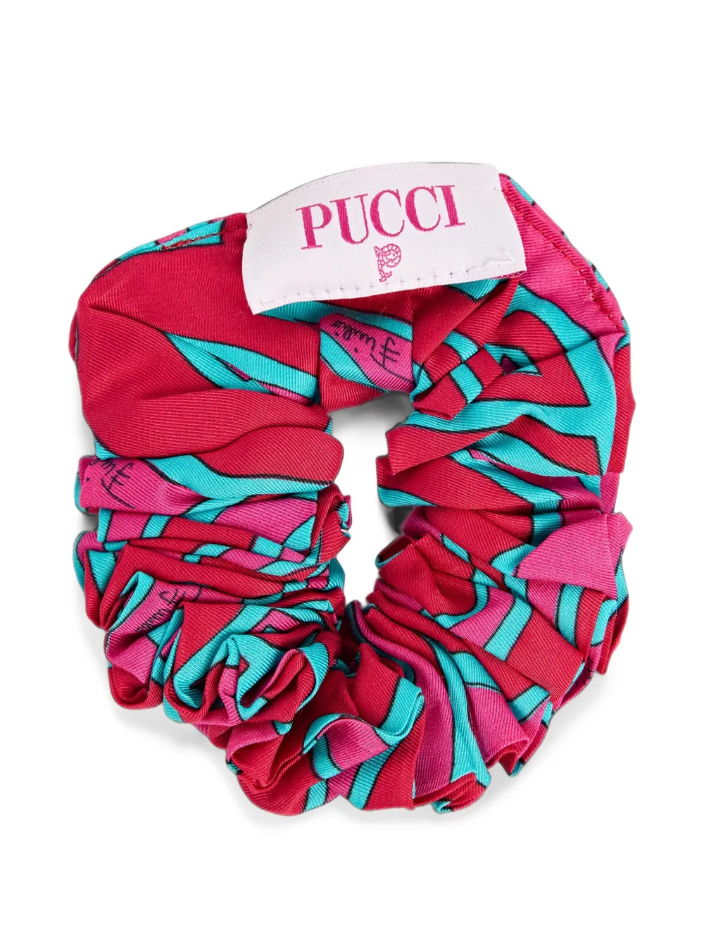 PUCCI Junior Labirinto-print scrunchy Rood