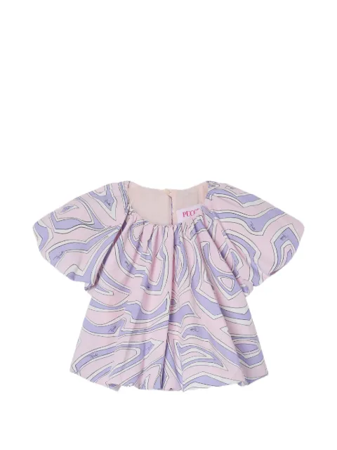 PUCCI Junior Labirinto-print popline blouse