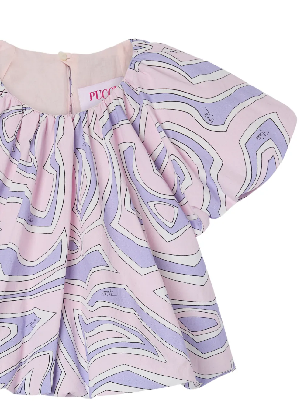 PUCCI Junior Popeline blouse met Labirinto-print Roze