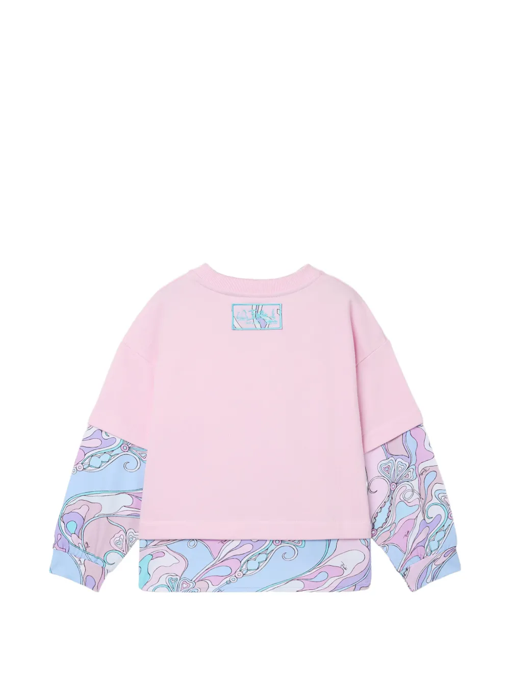 PUCCI Junior Orchidee print layered sweatshirt Roze