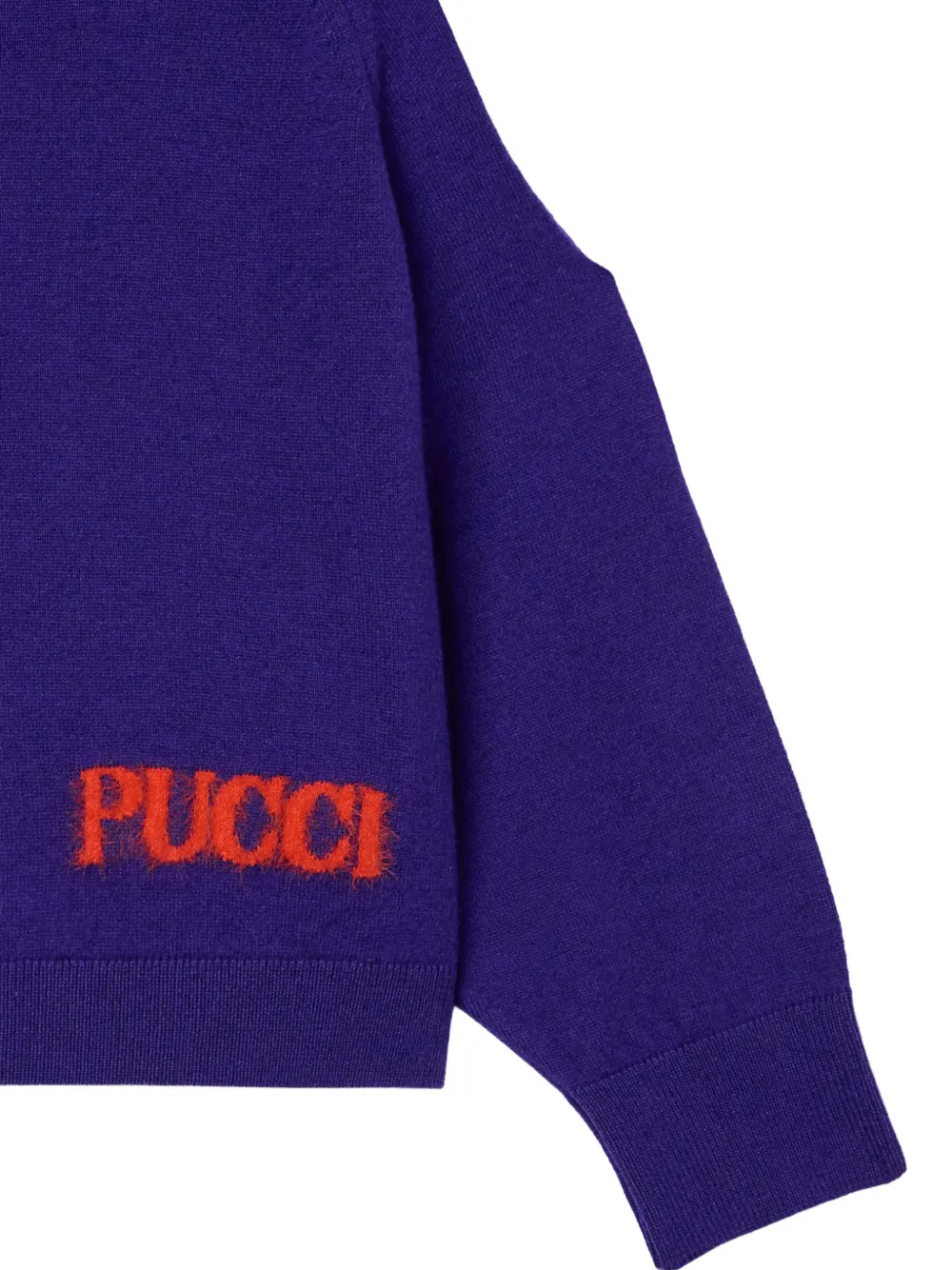 PUCCI Junior rollneck cut-out sweater Paars