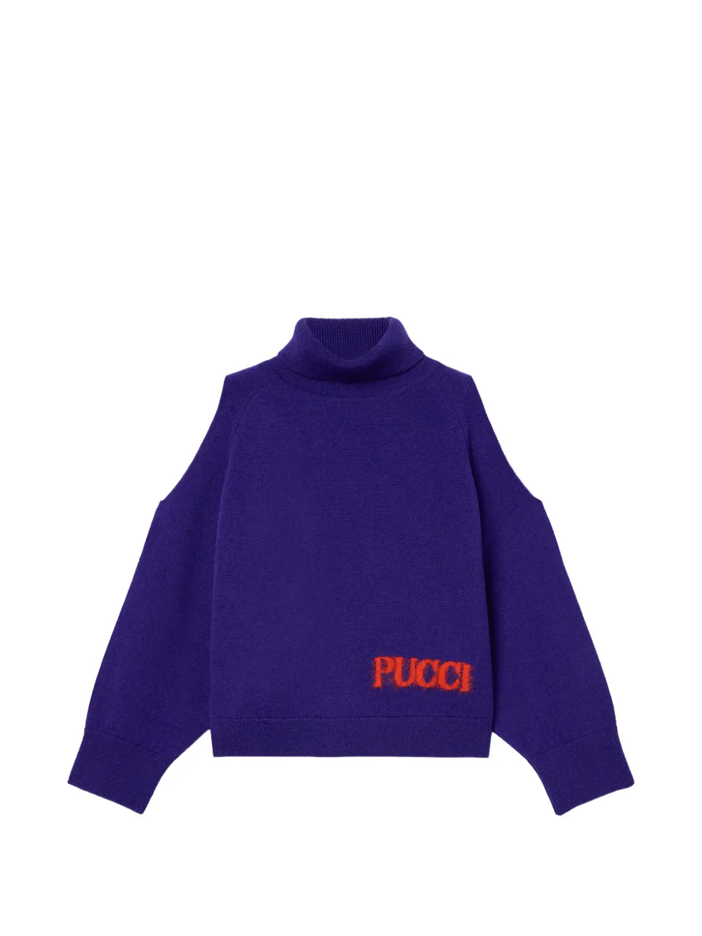 PUCCI Junior rollneck cut-out sweater - Violett