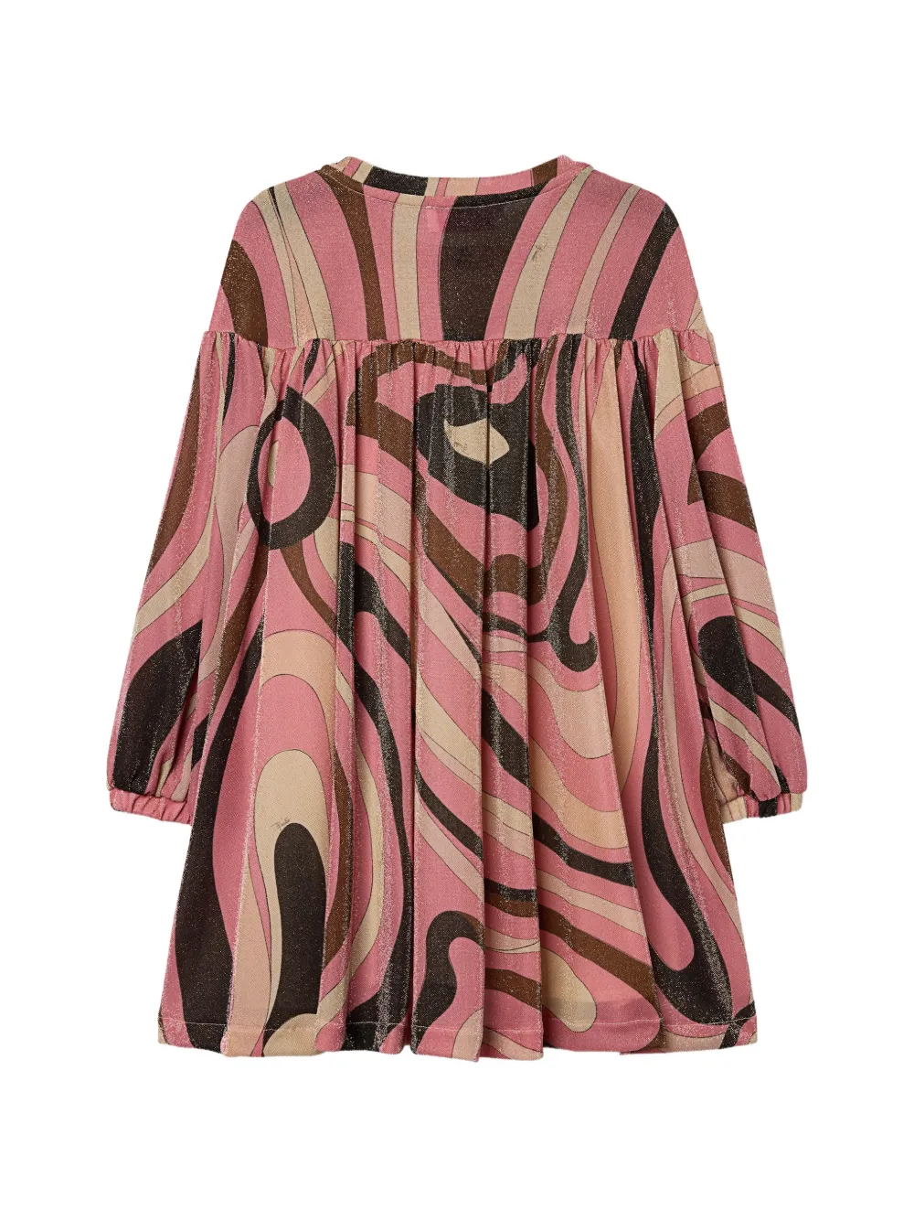 PUCCI Junior Marmo print-lurex mini dress Roze