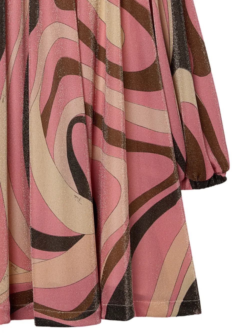 PUCCI Junior Marmo print-lurex mini dress Roze