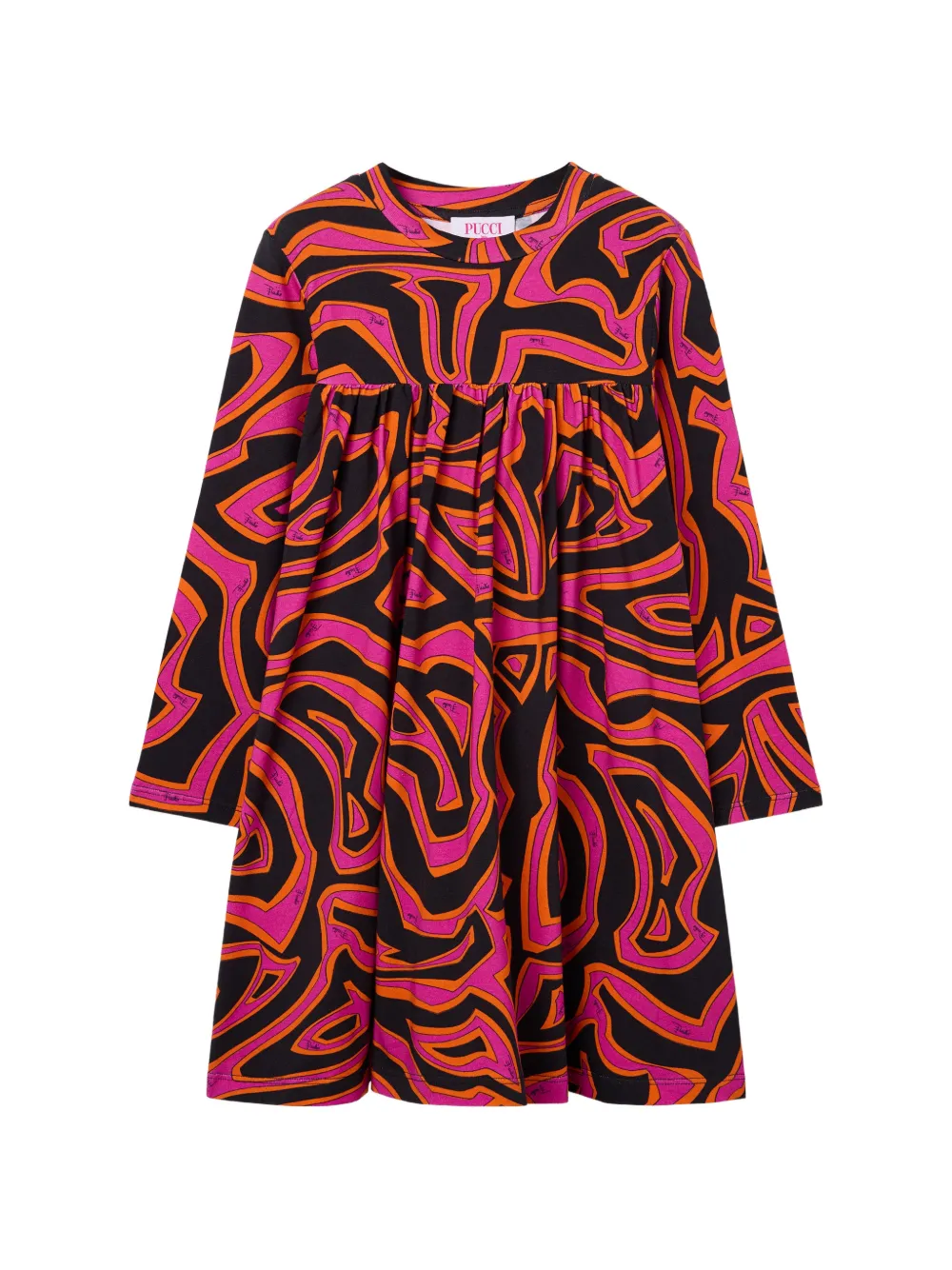 PUCCI Junior robe courte Labirinto imprimée - Noir PUCCI Junior robe courte Labirinto imprimée - Noir