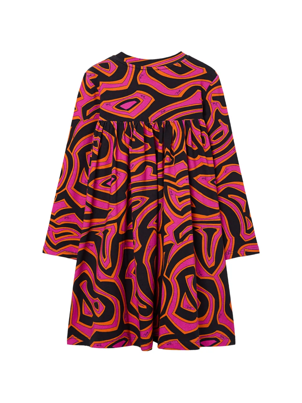 PUCCI Junior Labirinto print mini dress Zwart