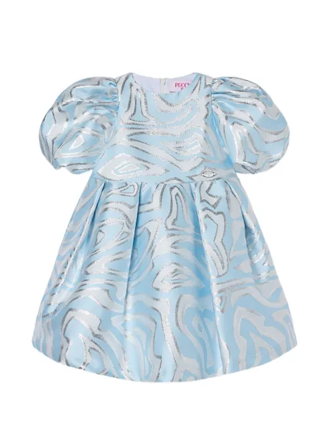 PUCCI Junior Labirinto-print puffed-sleeve dress