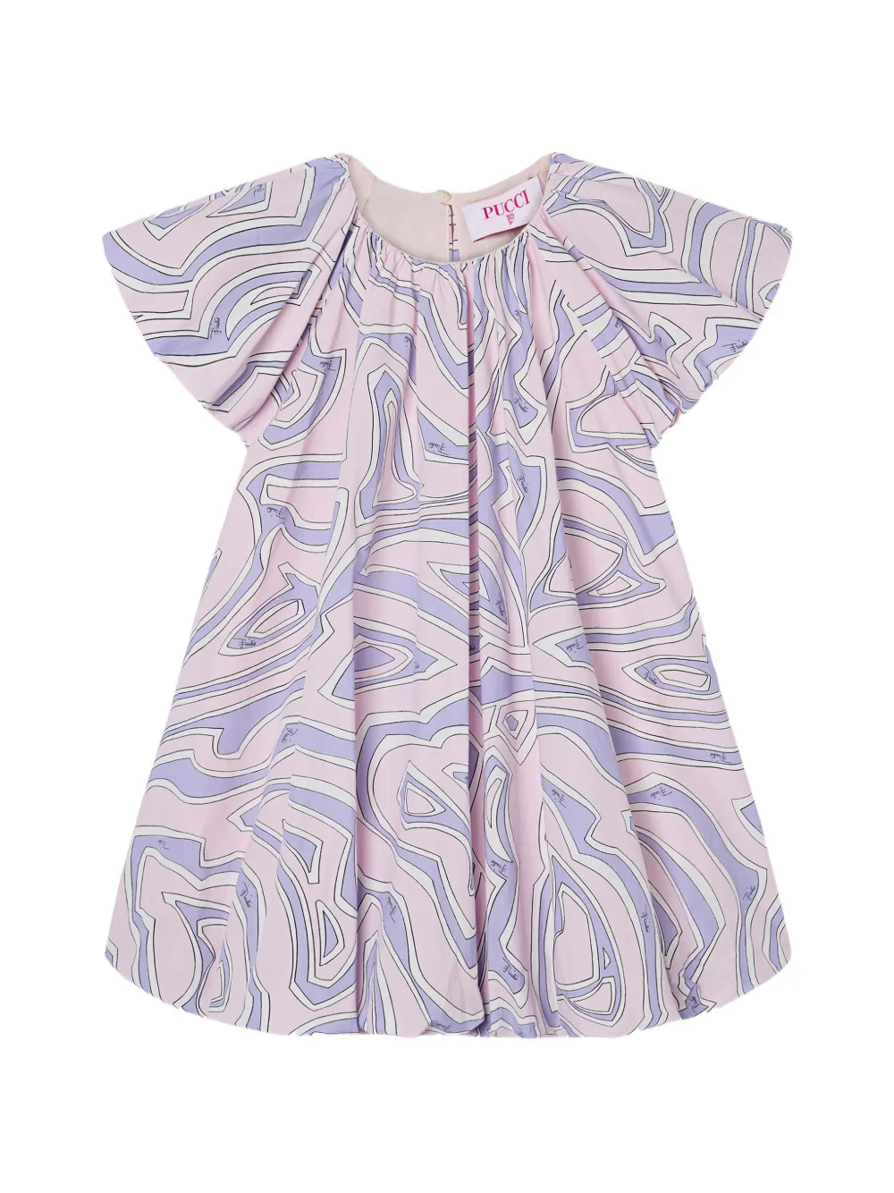 PUCCI Junior robe courte Labirinto en popeline imprimée - Rose PUCCI Junior robe courte Labirinto en popeline imprimée - Rose
