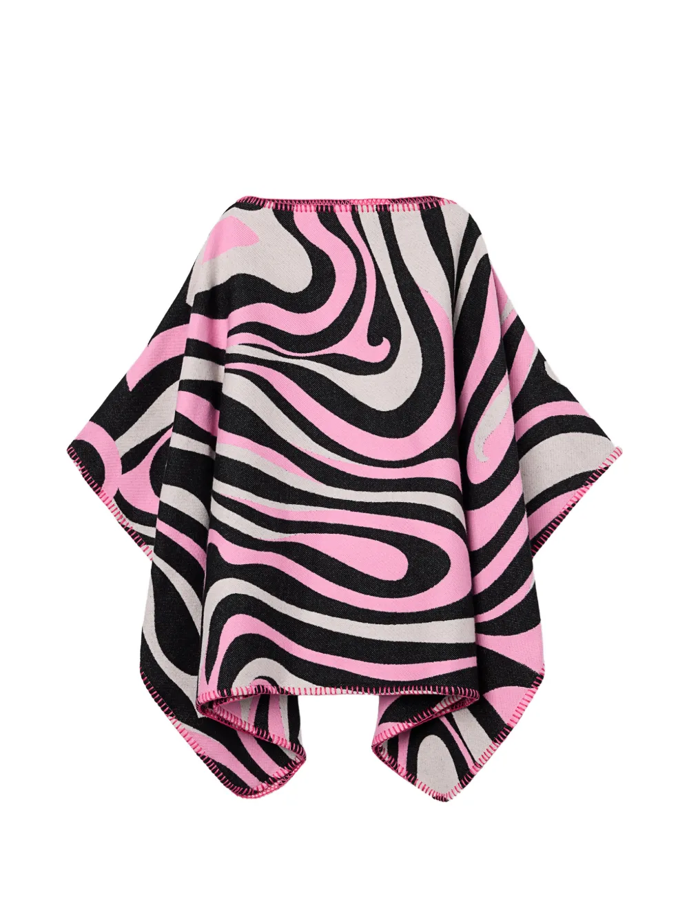 PUCCI Junior Marmo printed-flannel cape Roze