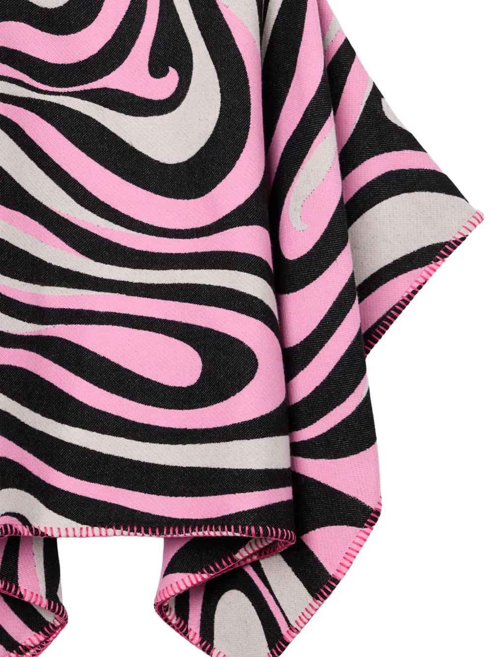 PUCCI Junior Marmo printed-flannel cape Roze