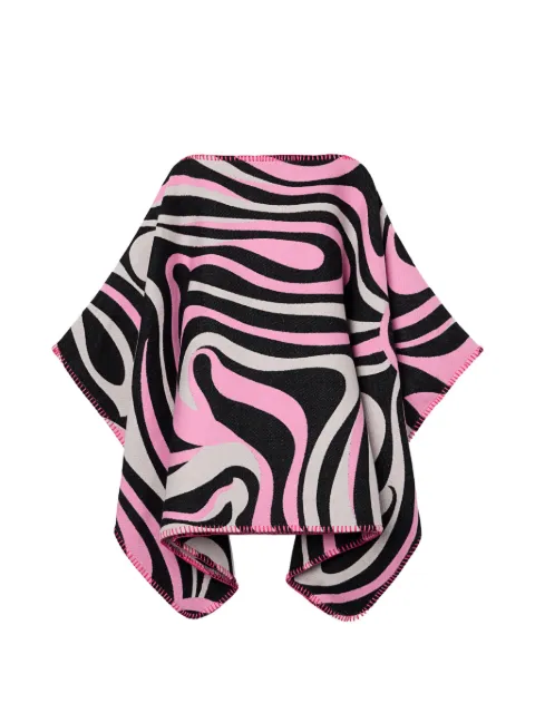 PUCCI Junior Marmo printed-flannel cape