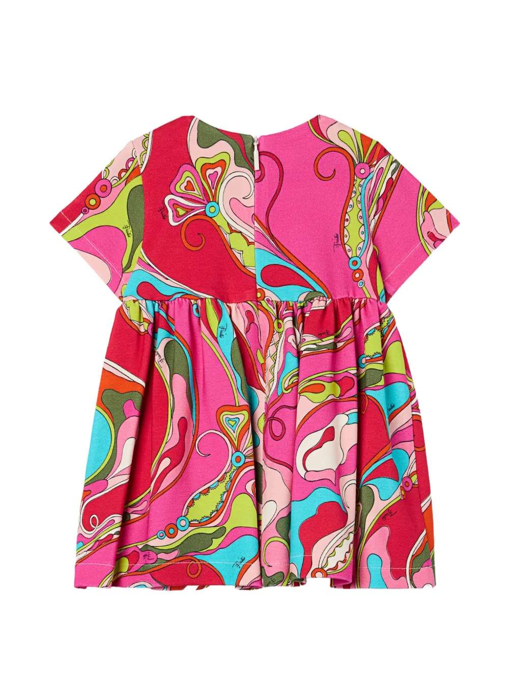 PUCCI Junior Orchidee printed-gathered mini dress Roze