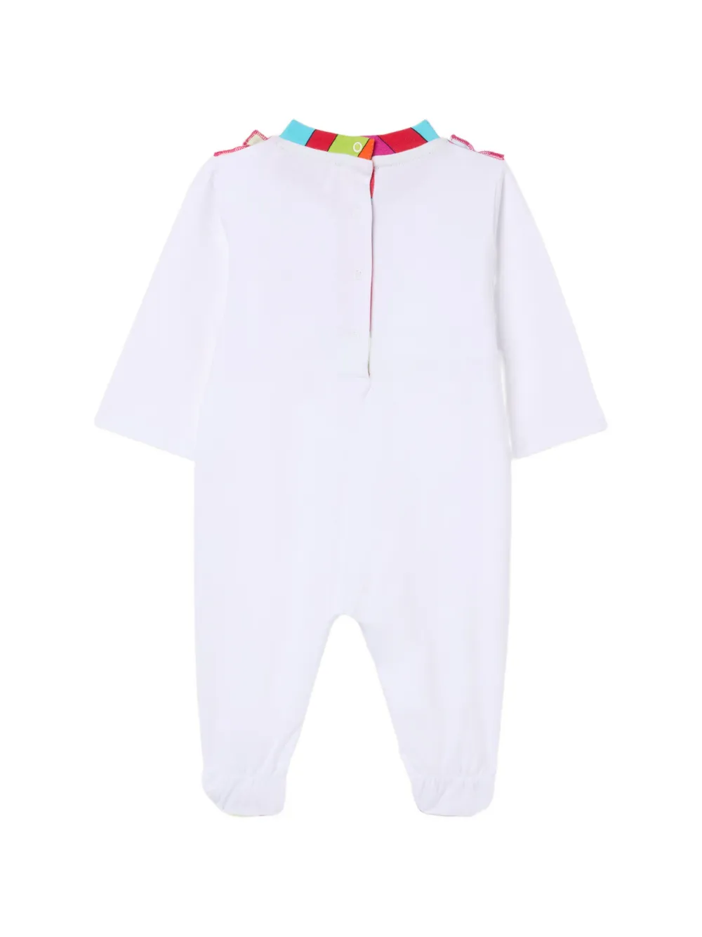 PUCCI Junior ruffled-printed babygrow set (set of two) Wit
