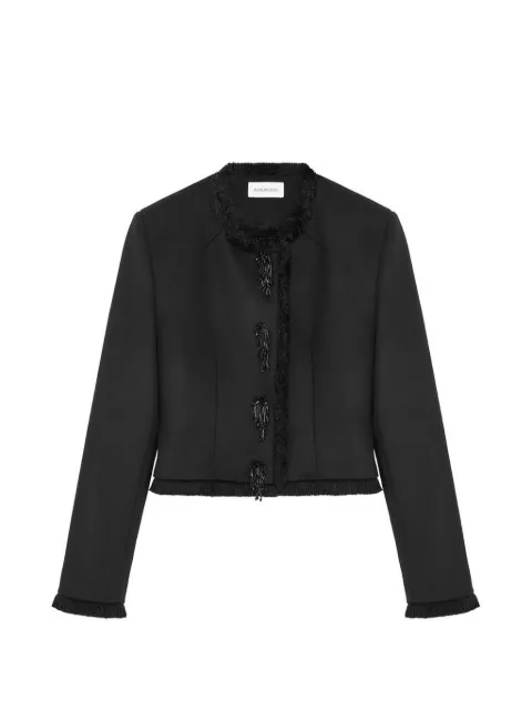 16Arlington Jenna fringed-trim cropped jacket
