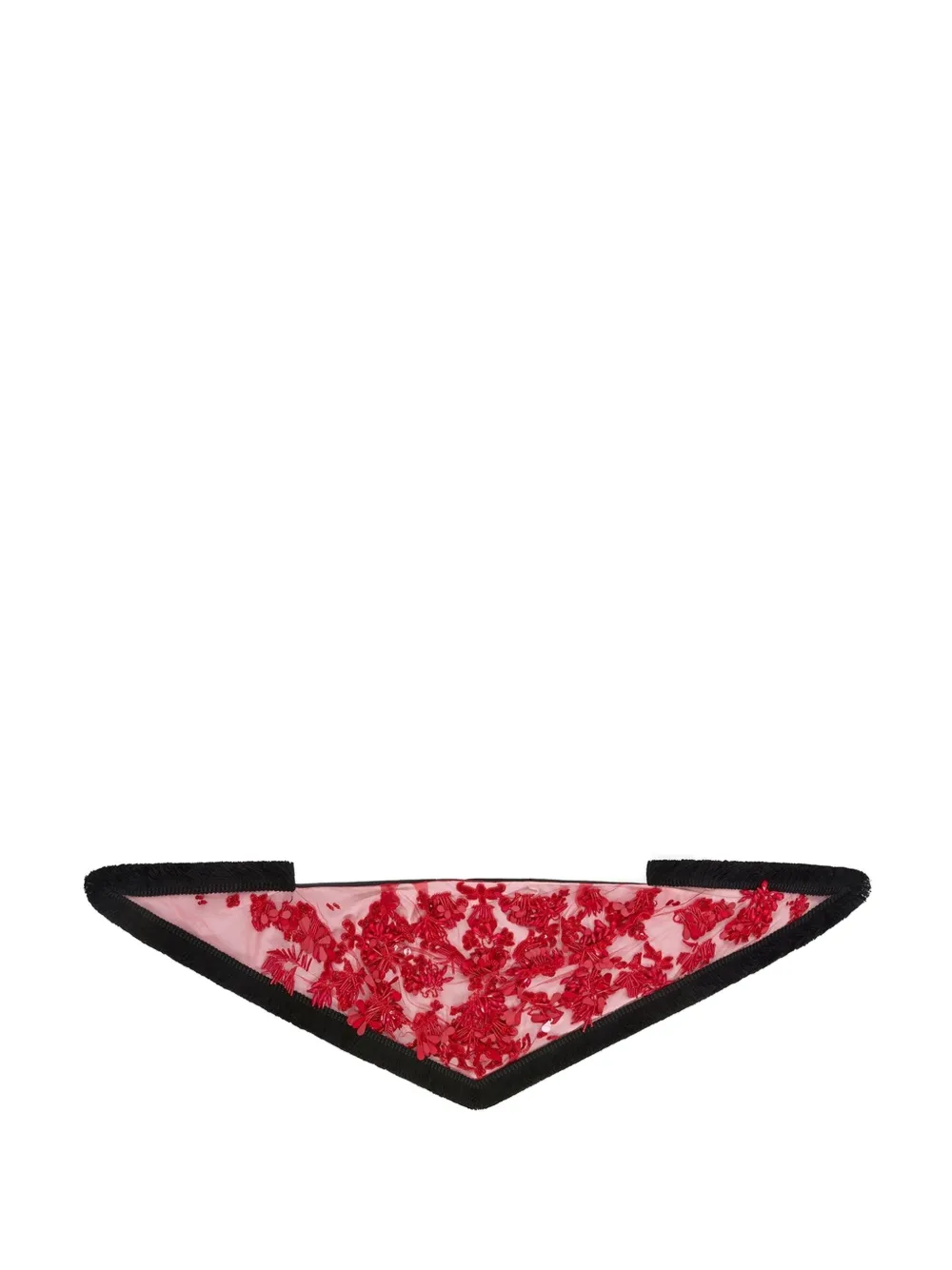 16Arlington Bandana Mitzy con ricamo e frange - Rosso