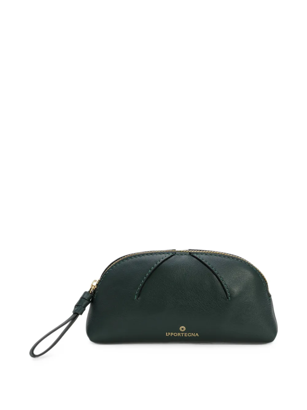 La Portegna fan-stitched domed make-up bag - Verde