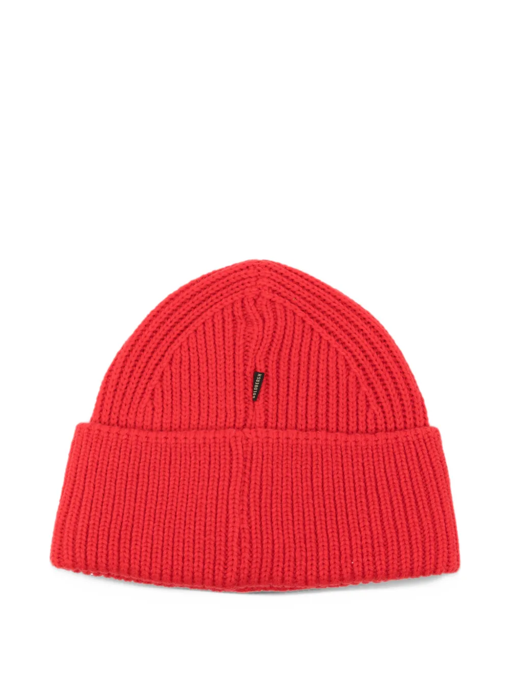 Goldbergh Valerie geribbelde muts met geborduurd logo Rood