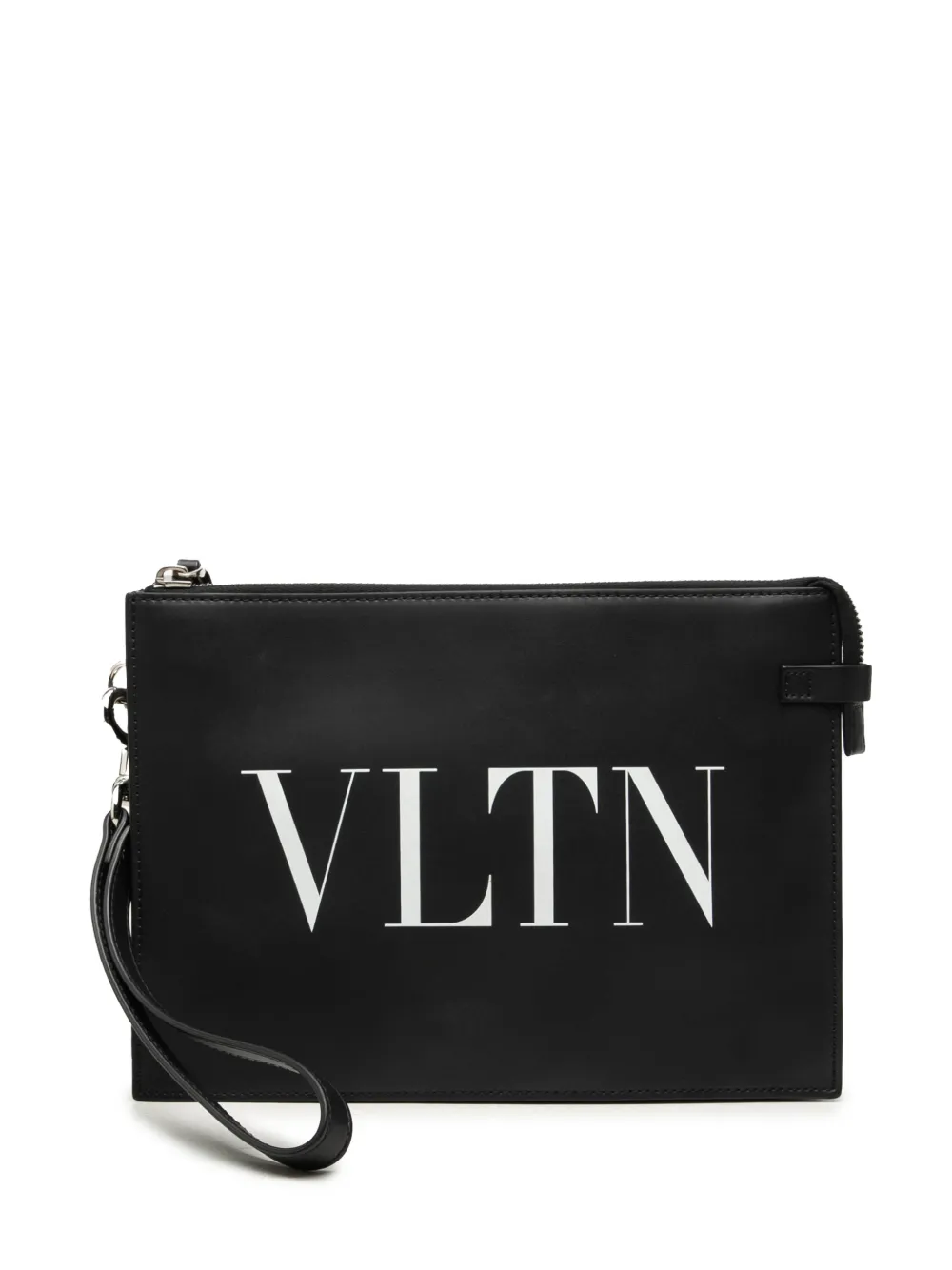 Valentino Garavani Pre-Owned 2018-2026 Leather VLTN clutch bag - Schwarz