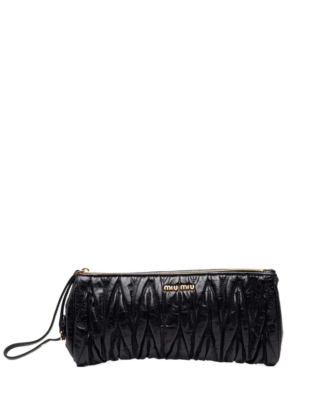 Miu Miu Pre-Owned 2010-2026 Matelasse Nappa Lux Wristlet clutch bag - Nero
