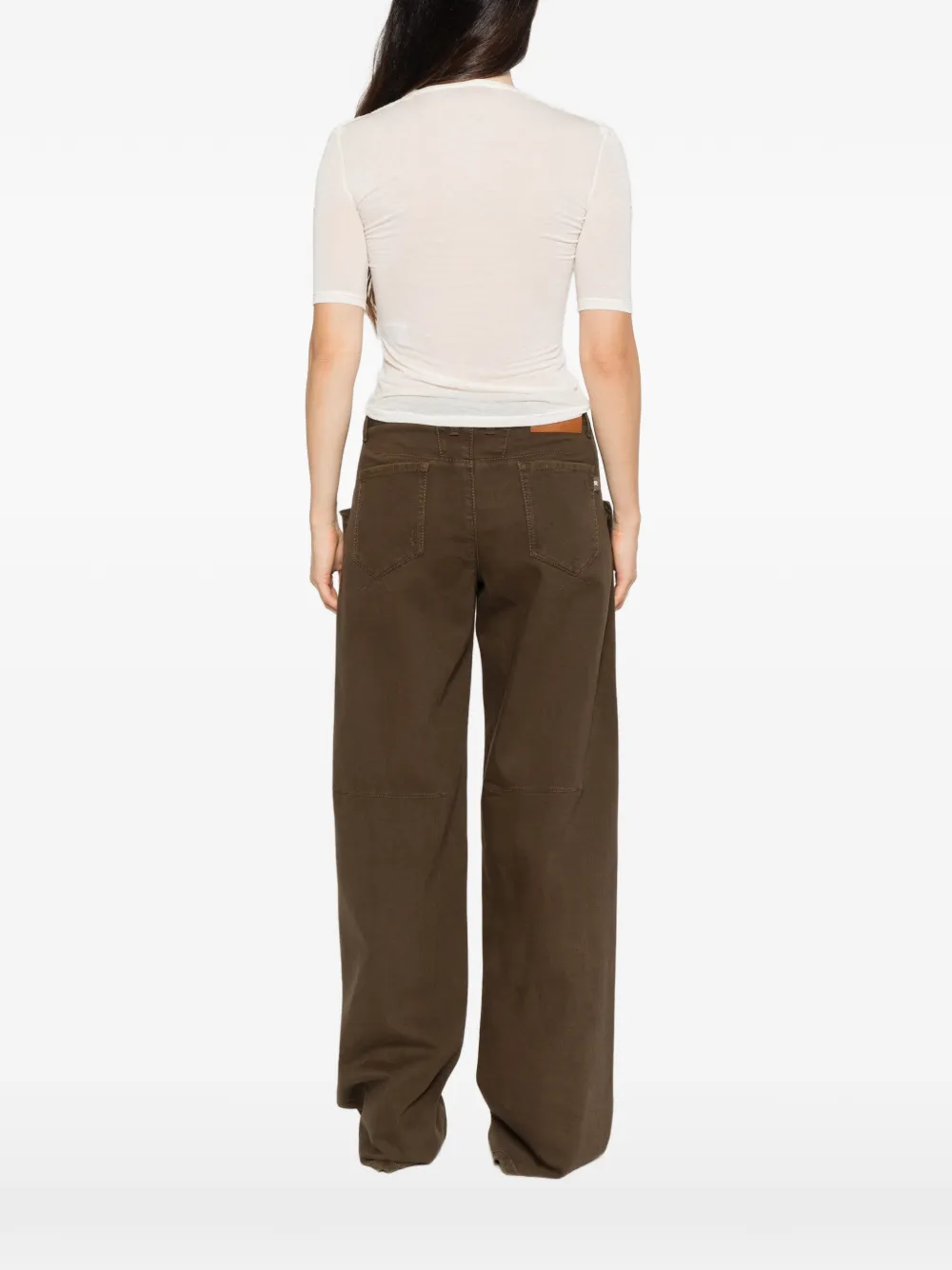 Ermanno Scervino lace-trimmed short-sleeve sweater Beige