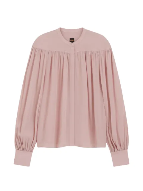 BOSS relaxed-fit blouse in crepe de chine